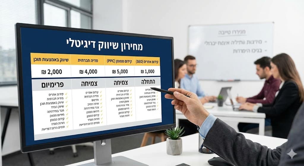 מחירון שיווק בדיגיטל