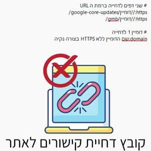 דחיית קישורים באתר Link Disavow