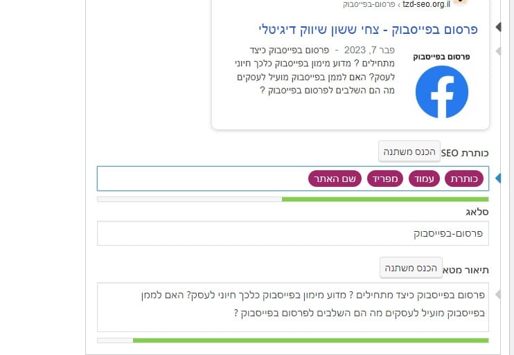 קידום אורגני מטא דיסקרפשיין