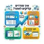 איך לבדוק קליקים וגולשים שנכנסים לאתר שלי