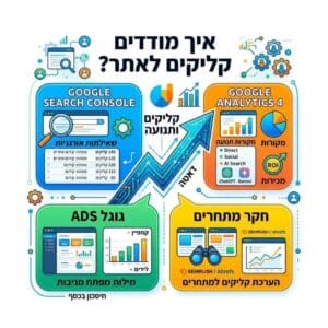 איך לבדוק קליקים וגולשים שנכנסים לאתר שלי