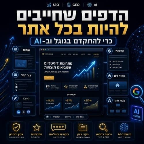 איזה דפים הכי חשובים באתר אינטרנט