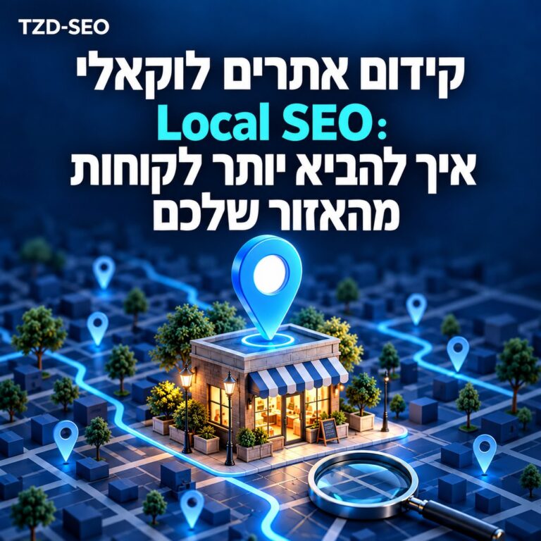 קידום אתרים לוקאלי Local SEO: איך להביא יותר לקוחות מהאזור שלכם
